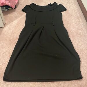 H&M black belted dress. Size 8.